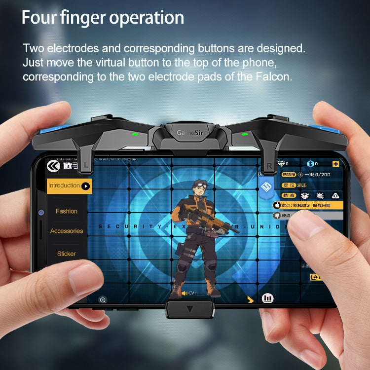 GameSir蓋世小雞 F4 摺疊款 鷹翼造型物理直連電容手機遊戲手柄 兼容IOS&安卓系統設備