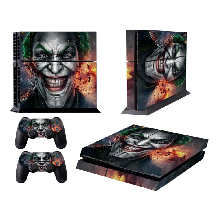 小丑巴基圖案 索尼 PS4 遊戲機時尚彩色保護膜炫彩貼紙