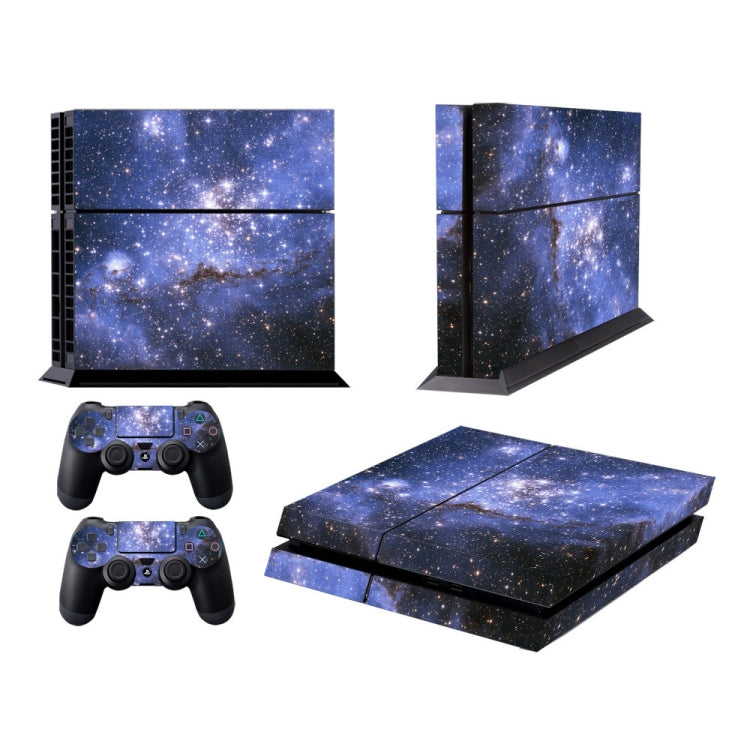 星空圖案 索尼 PS4 遊戲機時尚彩色保護膜炫彩貼紙, Starry Sky Pattern