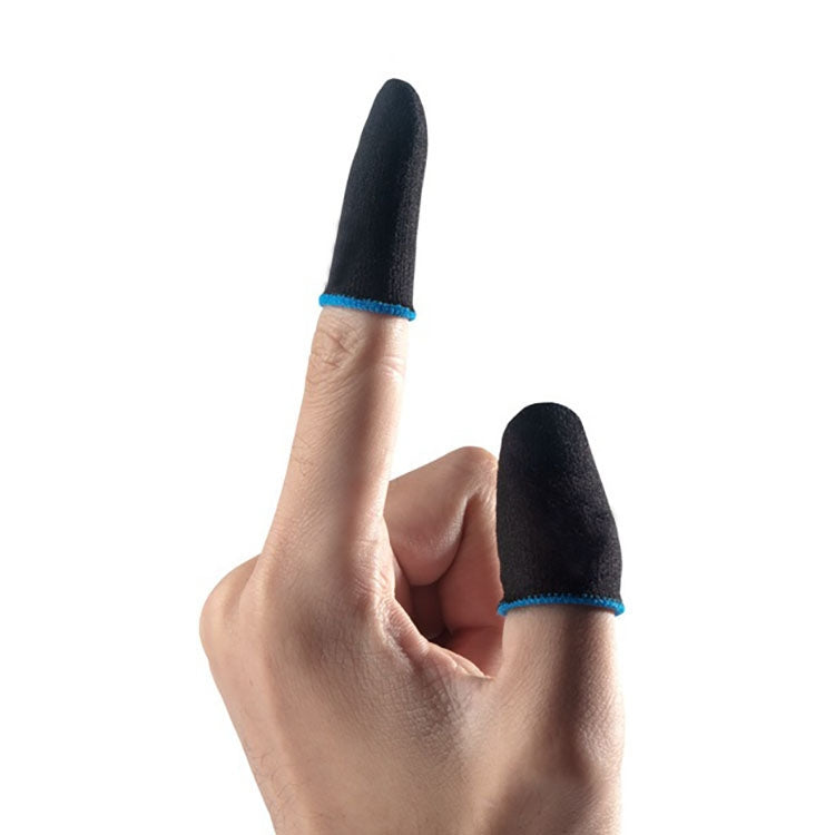 1 Pair Carbon Fiber Breathable Mobile Phone Game Touch Screen Finger Cover for Thumb / Index Finger