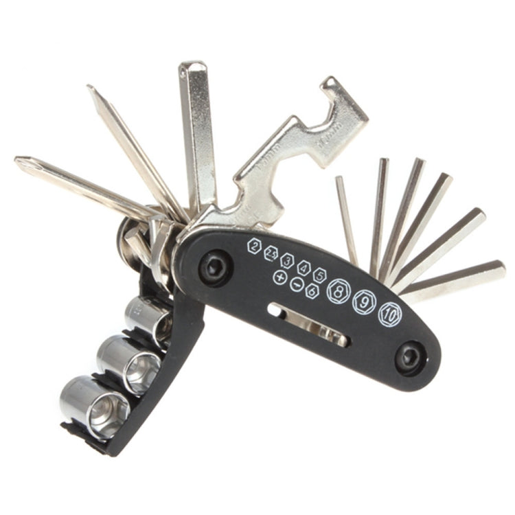 16合一多功能摺疊自行車維修組合工具套裝