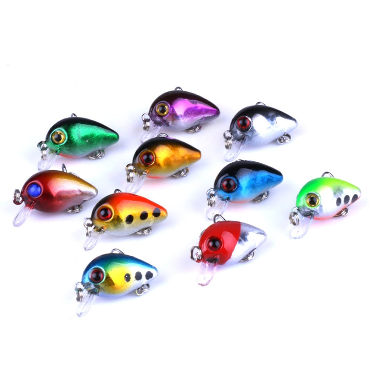 HENGJIA 10PCS盒裝魚餌  3cm/1.5g 路亞搖滾魚餌 Box014