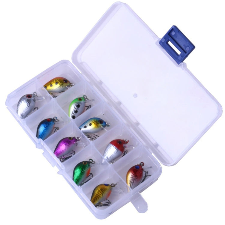 HENGJIA 10PCS盒裝魚餌  3cm/1.5g 路亞搖滾魚餌 Box014