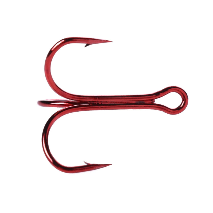 HENGJIA 20PCS一盒 紅色三本路亞魚鈎 釣魚鈎三爪鈎