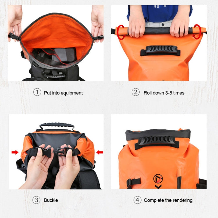 欣達 H-BAG03 戶外防水溯溪包雙肩收納登山包 30L