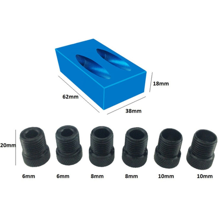 15度角斜孔定位器 鋁合金木工打孔定位器