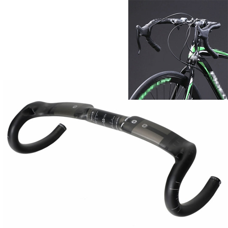 TOSEEK UD碳纖維紋理公路自行車車把，尺寸：440mm