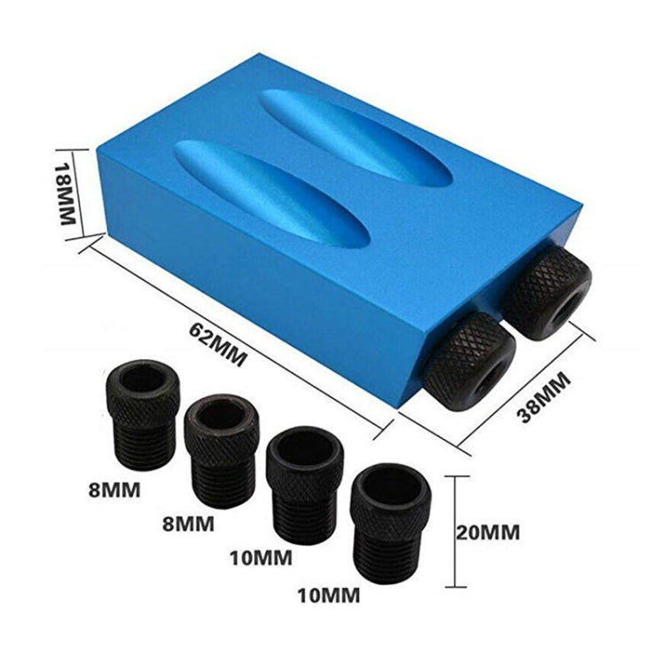 14件套 15度角斜孔定位器 鋁合金木工打孔定位器帶鑽頭