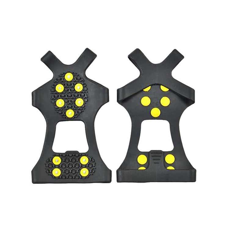 10齒冰爪戶外防滑鞋套 適用於冰雪地面，尺寸：M
