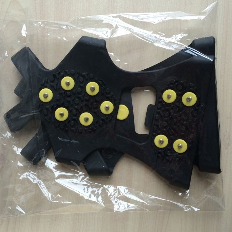 10齒冰爪戶外防滑鞋套 適用於冰雪地面，尺寸：M