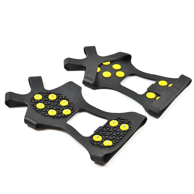 10齒冰爪戶外防滑鞋套 適用於冰雪地面，尺寸：S