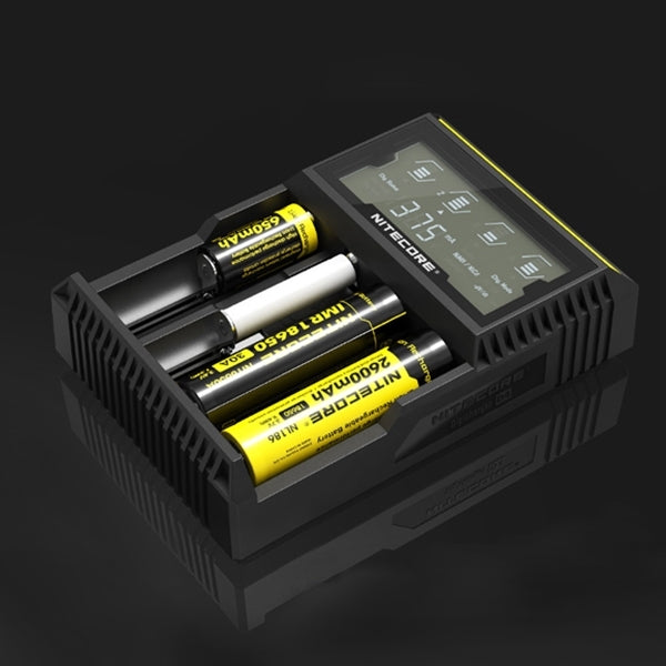 Nitecore D4智能電池充電器帶LCD显示屏, 適用於14500, 16340 , 18650, 22650, 26650, Ni-MH and Ni-Cd  等電池
