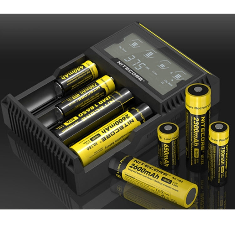 Nitecore D4智能電池充電器帶LCD显示屏, 適用於14500, 16340 , 18650, 22650, 26650, Ni-MH and Ni-Cd  等電池