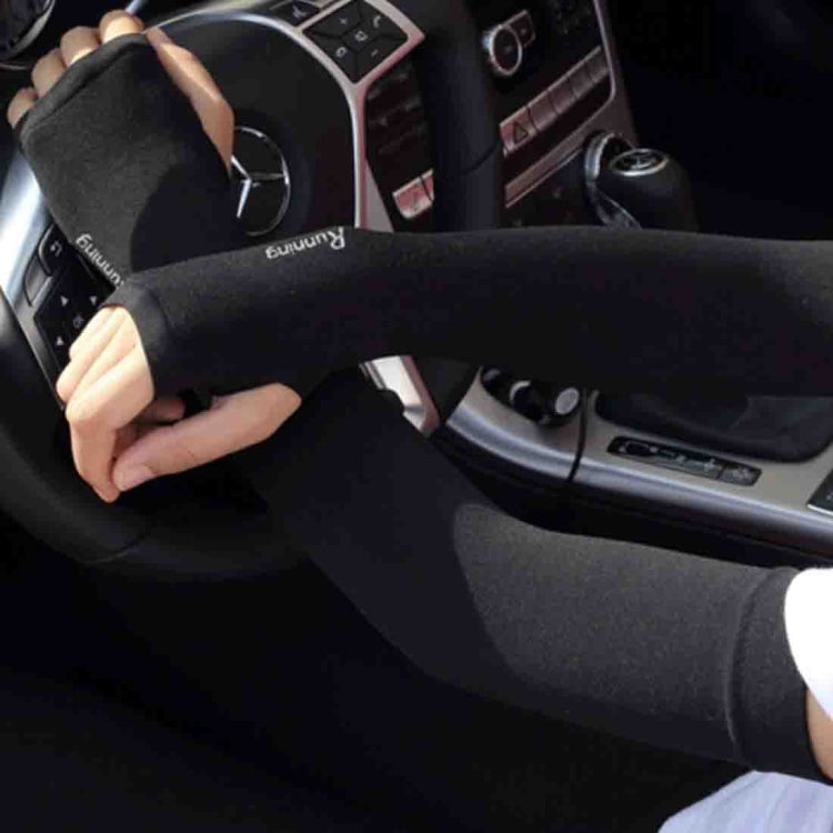 5套一賣 冰感絲袖套 夏季冰涼袖防紫外線臂套袖套 露指款