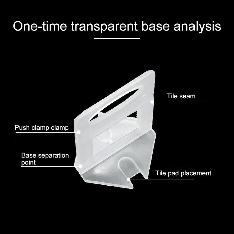 100個賣 1.0mm瓷磚調平夾子加長底座 牆地板瓷磚墊片工具