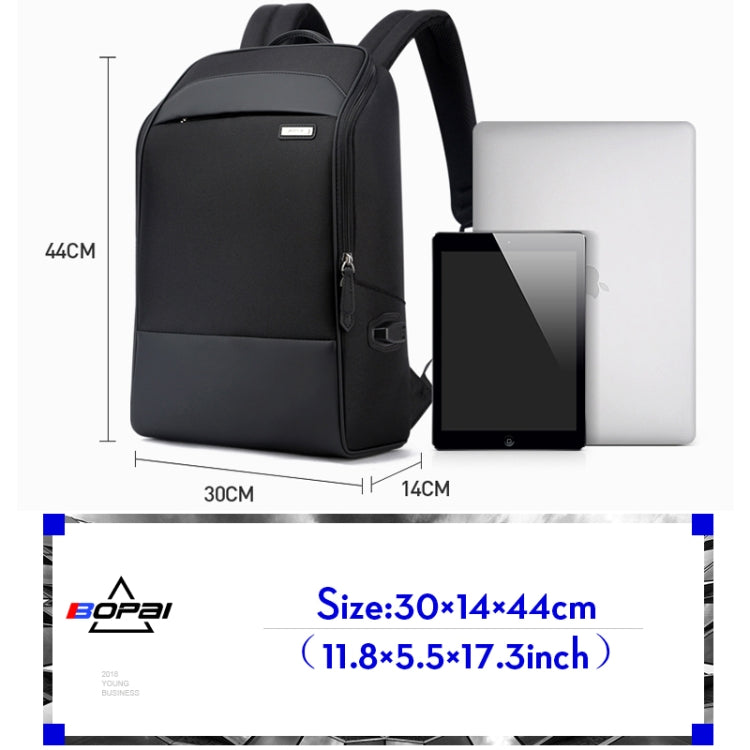 博牌 751-006881 商務防盜防水雙肩包 帶USB充電口 尺寸: 30x14x44cm