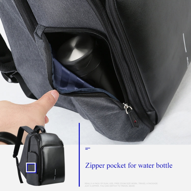 博牌 851-010128 商務防盜防水雙肩包 帶USB充電口 尺寸: 34x19x43cm