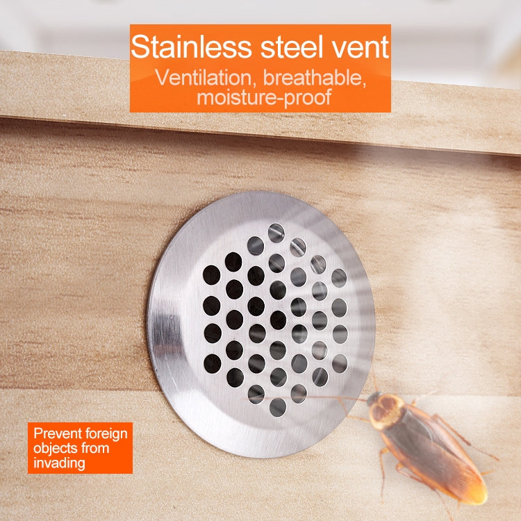 10pcs Bevel Surface 19mm Cabinet Round Air Vent Stainless Steel Louvered Grille Cover Vents with Little Holes