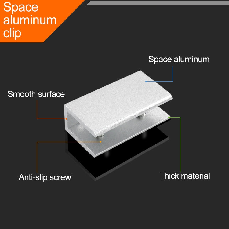 10個一賣 雙孔 鋁合金玻璃固定夾支架托，夾8mm大號