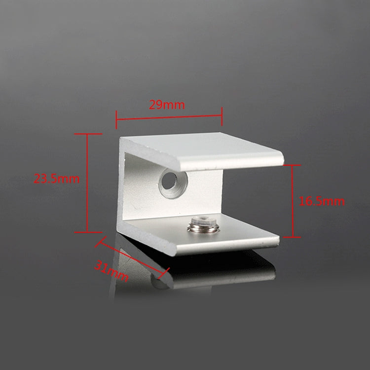 10個一賣 單孔 鋁合金玻璃固定夾支架托，夾16mm小號