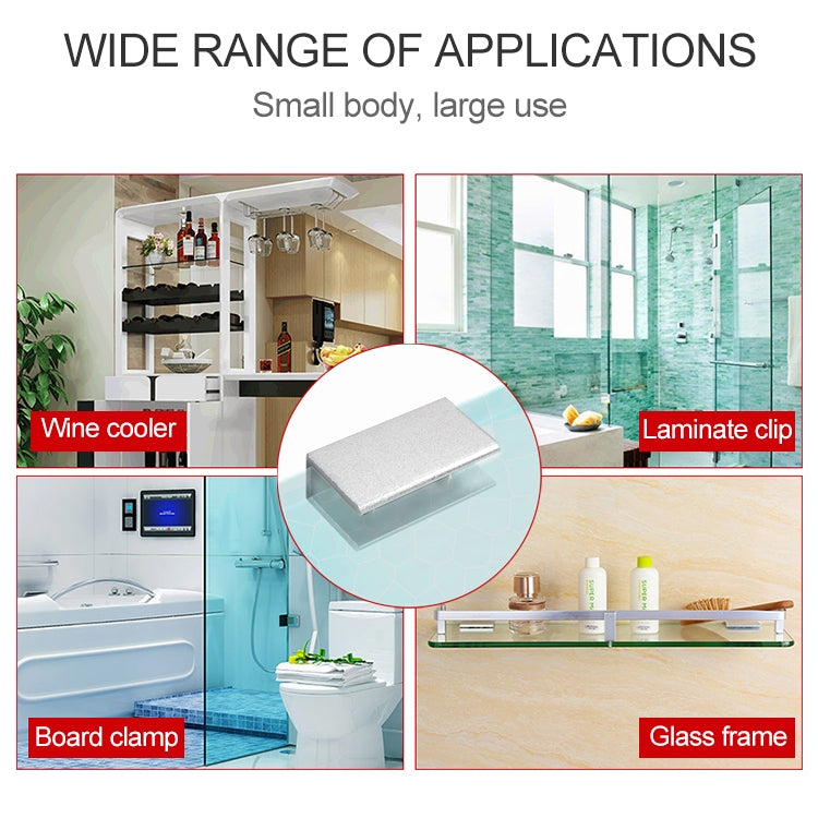 10個一賣 單孔 鋁合金玻璃固定夾支架托，夾20mm小號