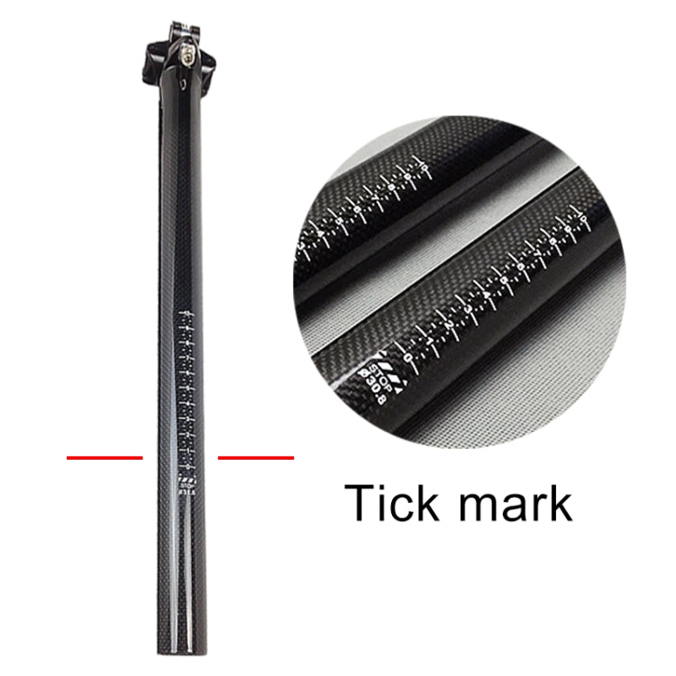 TOSEEK 3K碳纖維自行車座管座桿，尺寸：27.2x350mm