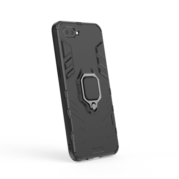 適用於OPPO A5 黑豹PC + TPU磁吸指環支架防摔保護殼  , For OPPO A5