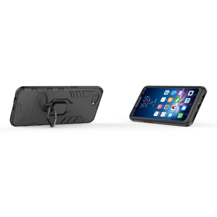 適用於OPPO A5 黑豹PC + TPU磁吸指環支架防摔保護殼  , For OPPO A5