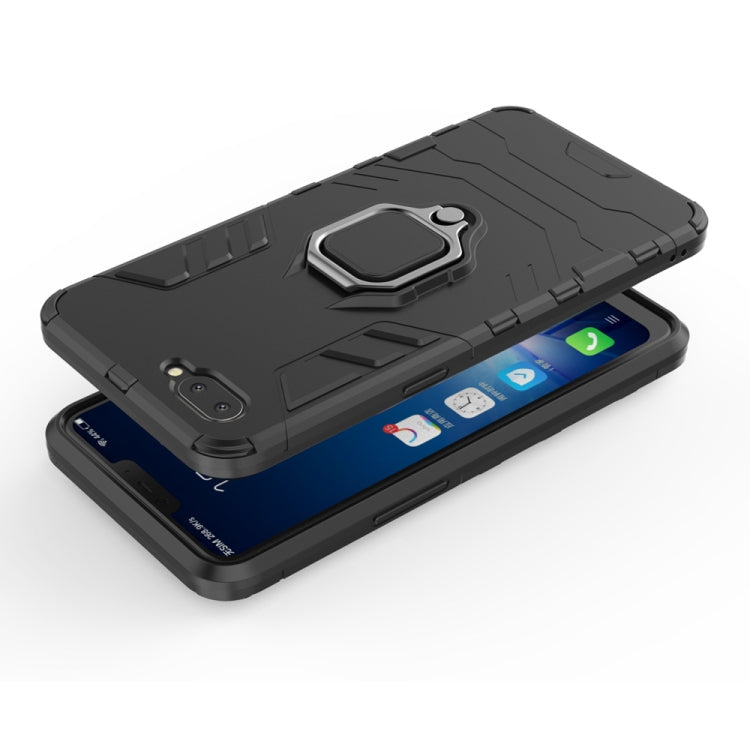 適用於OPPO A5 黑豹PC + TPU磁吸指環支架防摔保護殼  , For OPPO A5