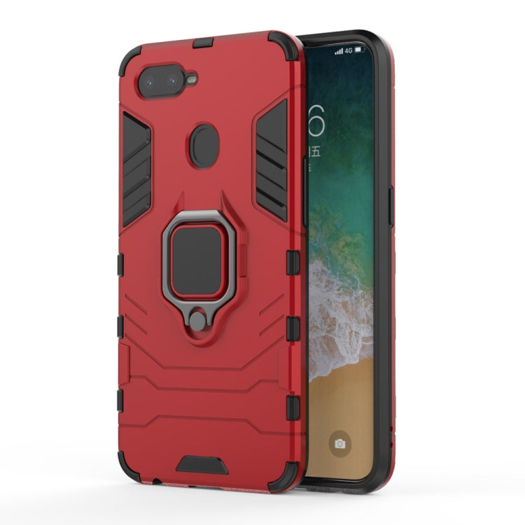 適用於OPPO F9 黑豹PC + TPU磁吸指環支架防摔保護殼  , For OPPO F9
