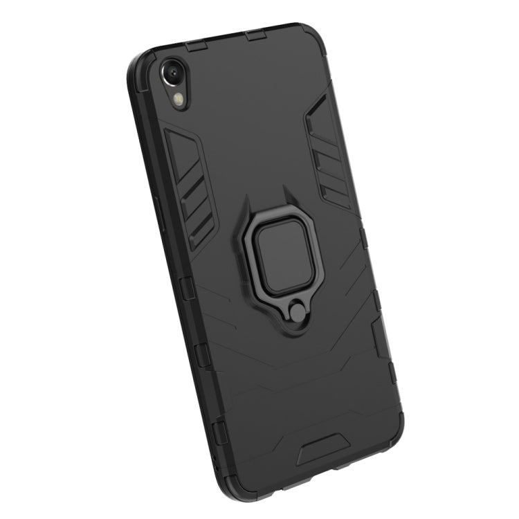 適用於OPPO R9 Plus 黑豹PC + TPU磁吸指環支架防摔保護殼
