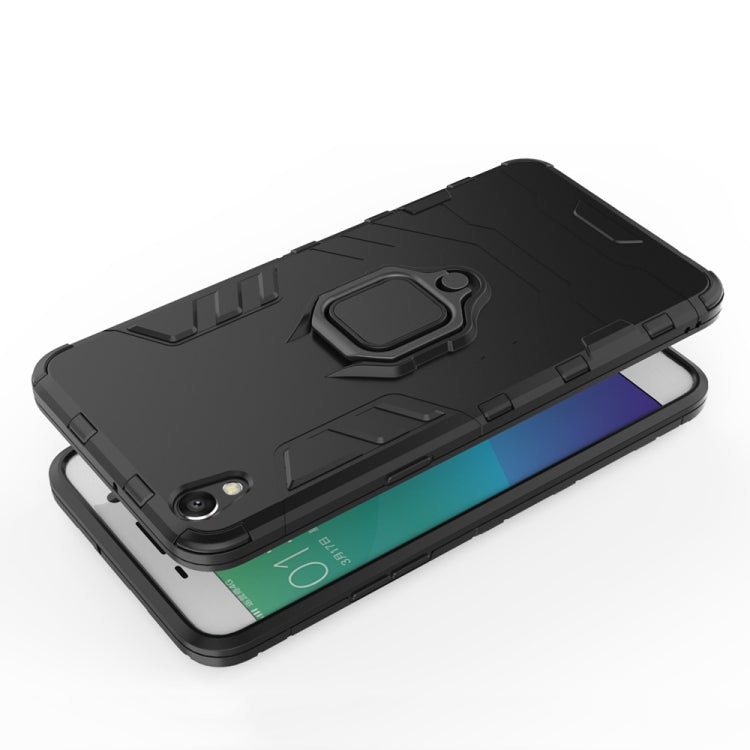 適用於OPPO R9 Plus 黑豹PC + TPU磁吸指環支架防摔保護殼