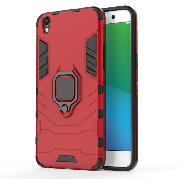 適用於OPPO R9 Plus 黑豹PC + TPU磁吸指環支架防摔保護殼  , For OPPO R9 Plus