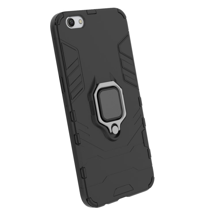 適用於OPPO R9s 黑豹PC + TPU磁吸指環支架防摔保護殼