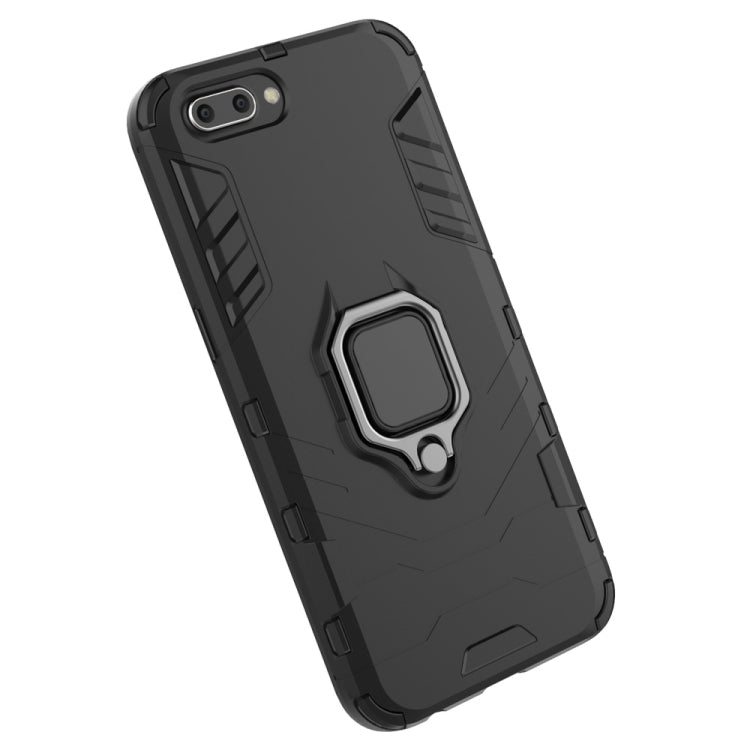 適用於OPPO R11 黑豹PC + TPU磁吸指環支架防摔保護殼  , For OPPO R11