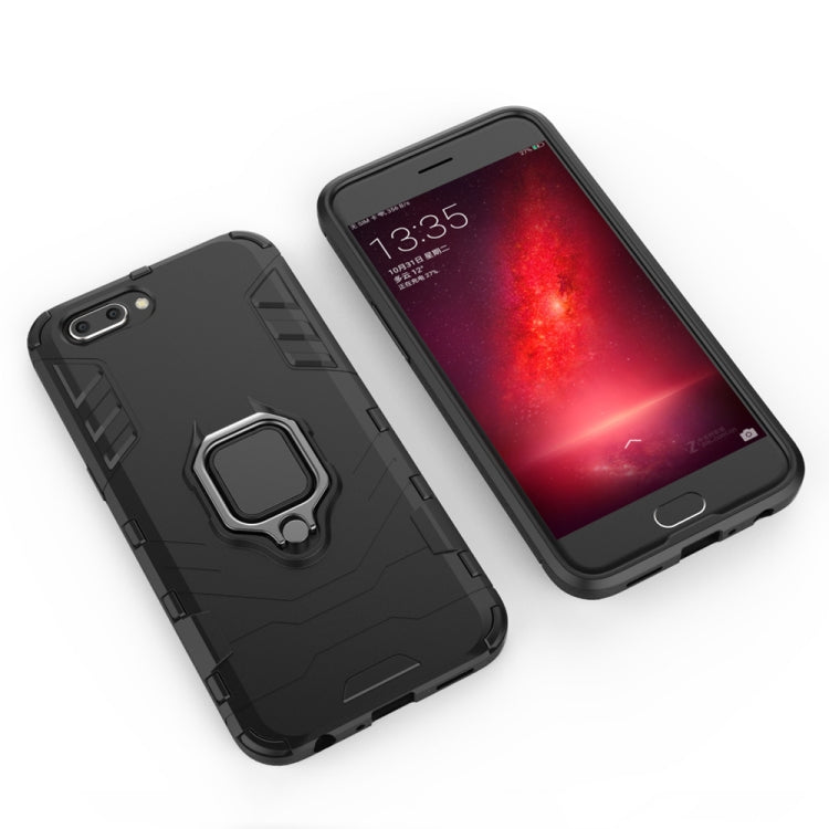 適用於OPPO R11 黑豹PC + TPU磁吸指環支架防摔保護殼  , For OPPO R11