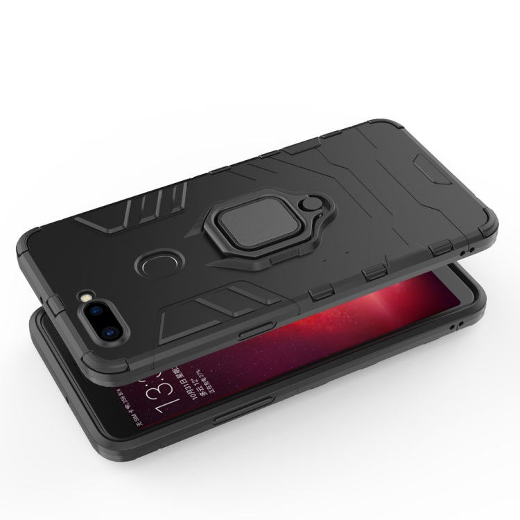 適用於OPPO R11s 黑豹PC + TPU磁吸指環支架防摔保護殼  , For OPPO R11s