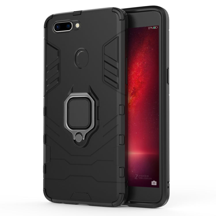 適用於OPPO R11s Plus黑豹PC + TPU磁吸指環支架防摔保護殼  , For OPPO R11s Plus