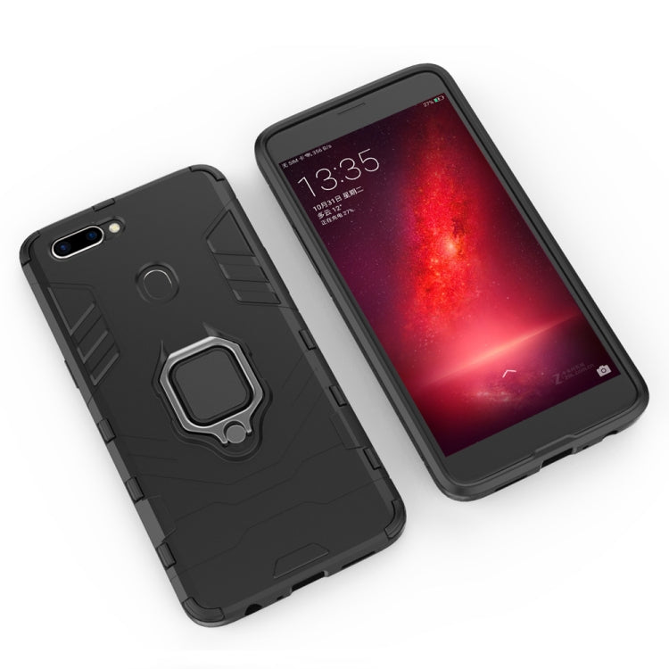 適用於OPPO R11s Plus黑豹PC + TPU磁吸指環支架防摔保護殼  , For OPPO R11s Plus