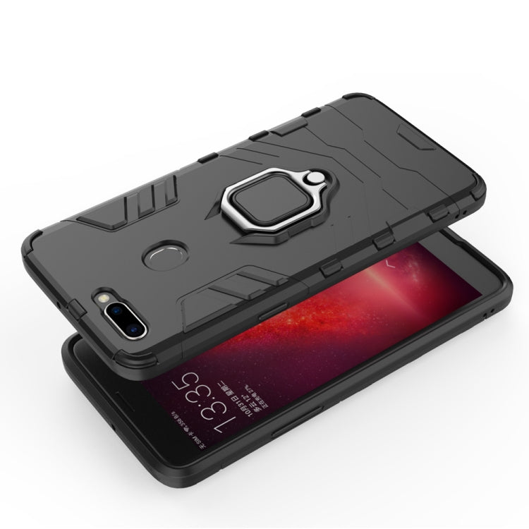 適用於OPPO R11s Plus黑豹PC + TPU磁吸指環支架防摔保護殼  , For OPPO R11s Plus