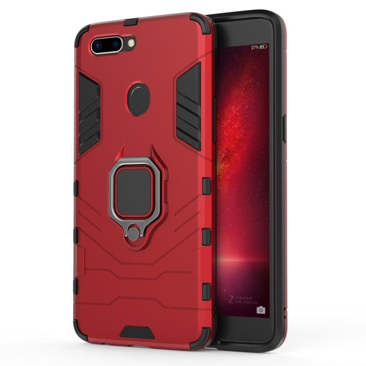 適用於OPPO R11s Plus黑豹PC + TPU磁吸指環支架防摔保護殼  , For OPPO R11s Plus
