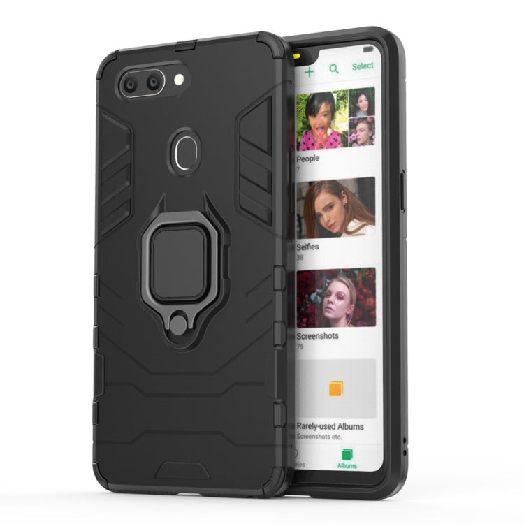 適用於OPPO R15 黑豹PC + TPU磁吸指環支架防摔保護殼  , For OPPO R15