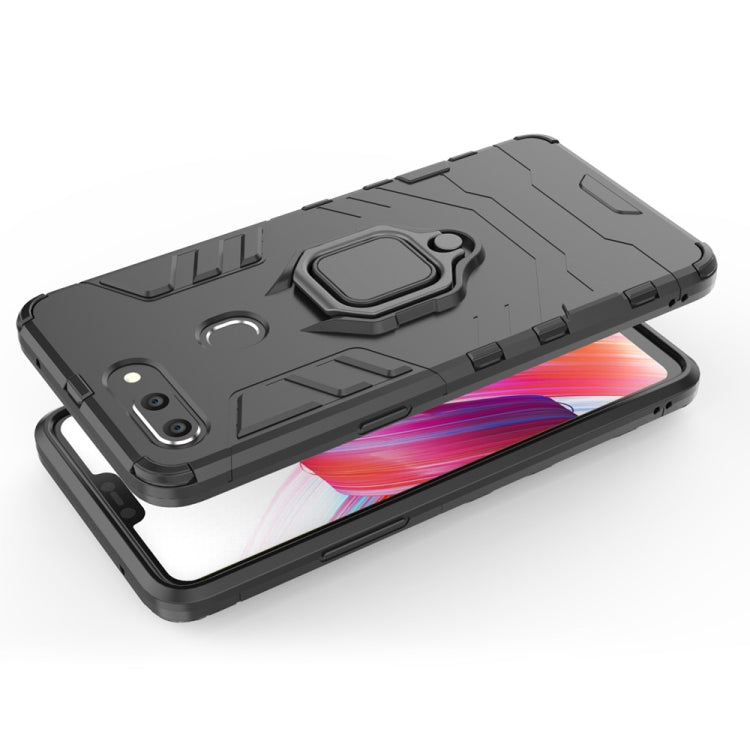 適用於OPPO R15 Pro黑豹PC + TPU磁吸指環支架防摔保護殼  , For OPPO R15 Pro