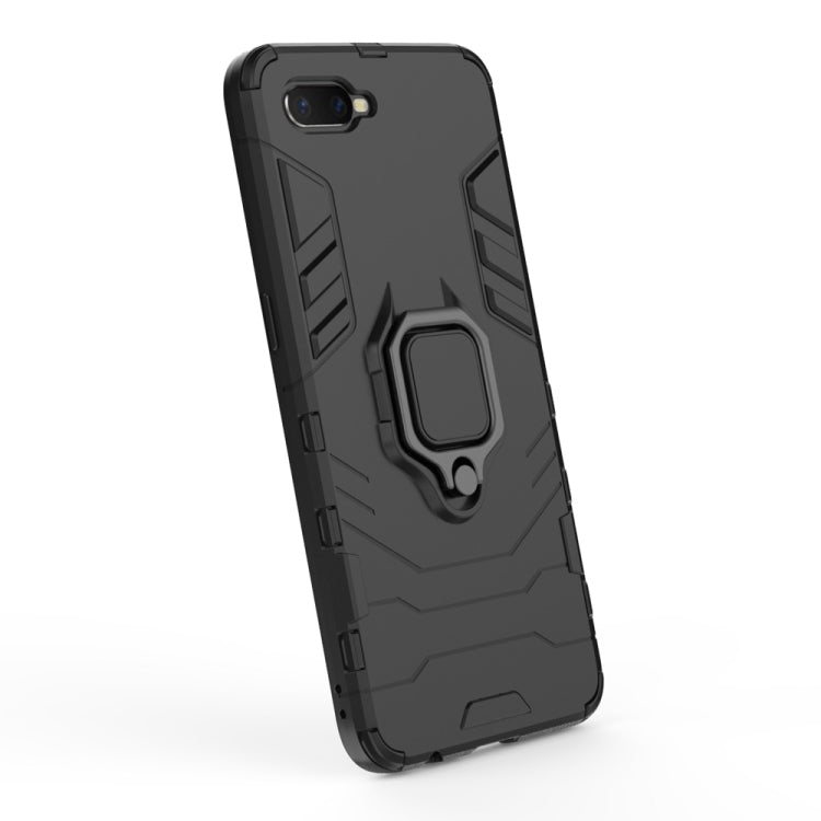 適用於OPPO K1 黑豹PC + TPU磁吸指環支架防摔保護殼  , For OPPO K1