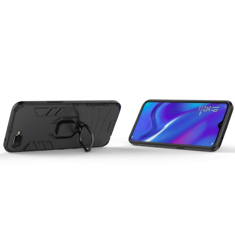 適用於OPPO K1 黑豹PC + TPU磁吸指環支架防摔保護殼  , For OPPO K1