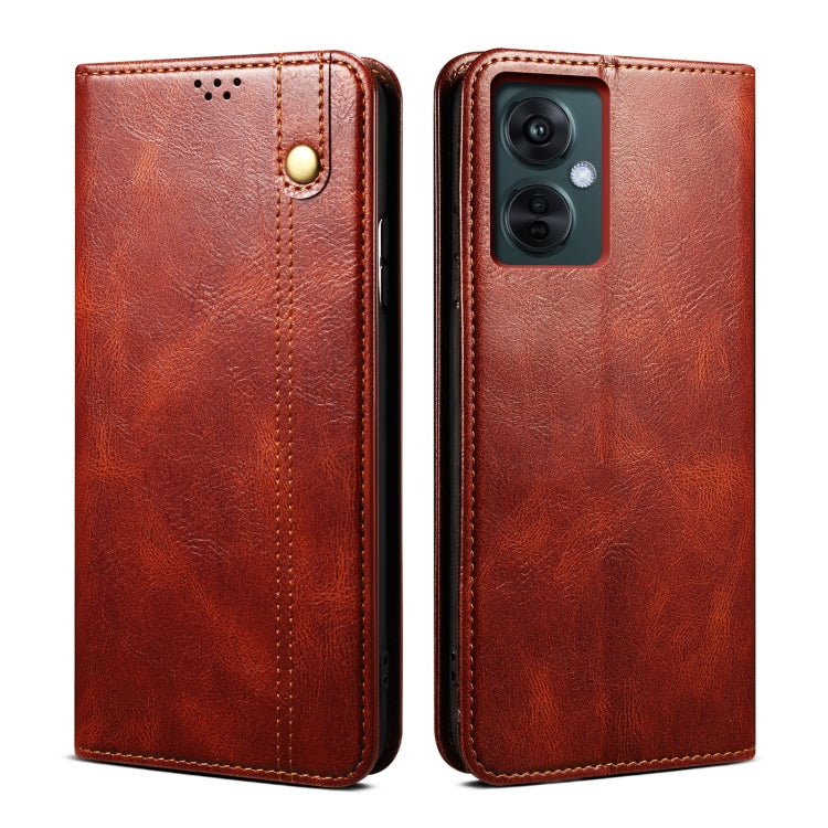 油蠟瘋馬紋休閑款手機皮套 適用於 OnePlus Nord CE 3 Lite / OPPO K11X