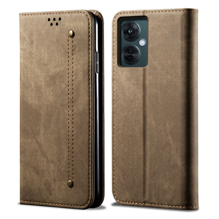 牛仔紋休閑款手機皮套 適用於 OnePlus Nord CE 3 Lite / OPPO K11X