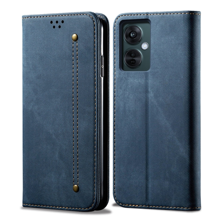 牛仔紋休閑款手機皮套 適用於 OnePlus Nord CE 3 Lite / OPPO K11X