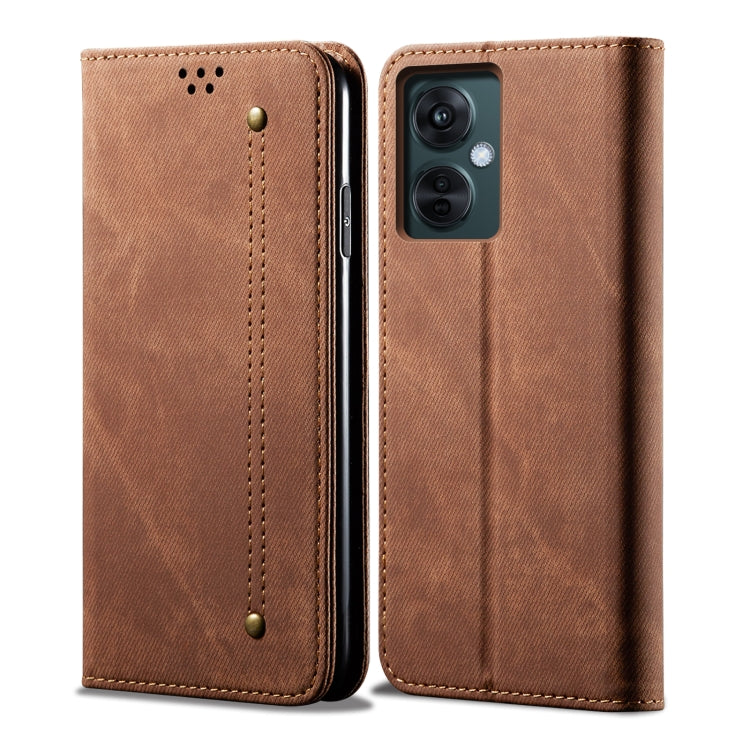 牛仔紋休閑款手機皮套 適用於 OnePlus Nord CE 3 Lite / OPPO K11X
