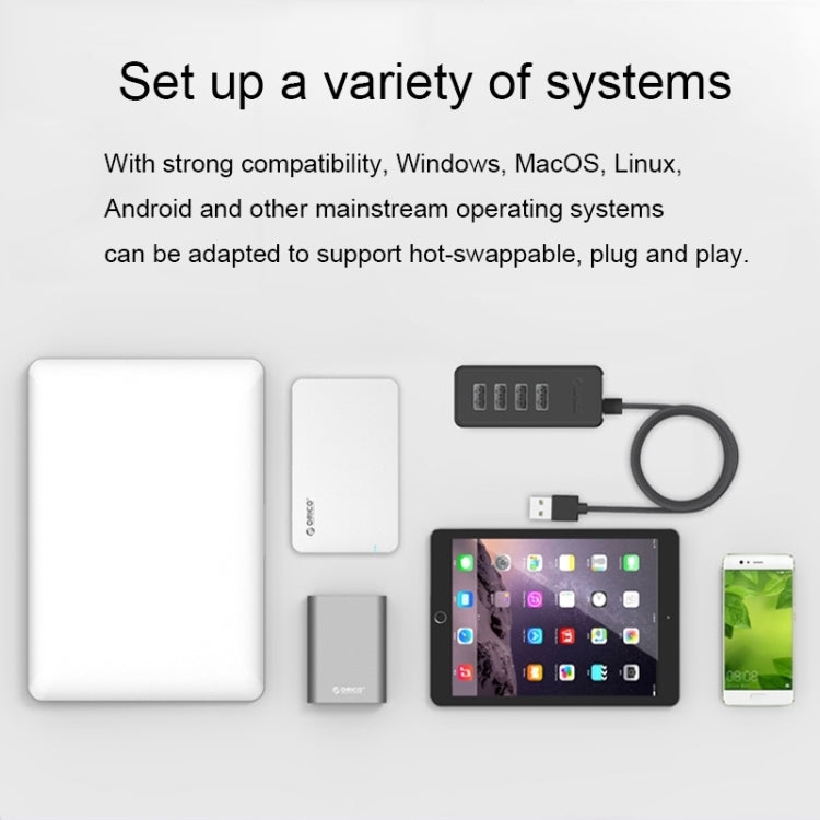 ORICO  W5P-U3-30  USB 3.0桌面4口集線器 30cm線